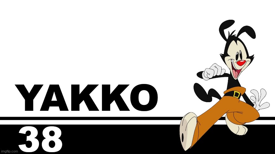 Smash Bros. Ultimate character card | YAKKO; 38 | image tagged in smash bros ultimate character card | made w/ Imgflip meme maker