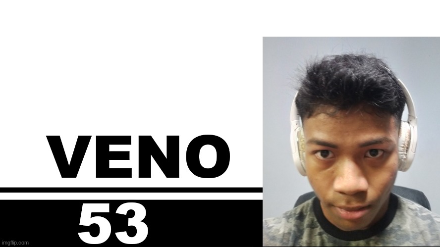 Smash Bros. Ultimate character card | VENO; 53 | image tagged in smash bros ultimate character card | made w/ Imgflip meme maker