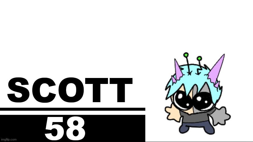 Smash Bros. Ultimate character card | SCOTT; 58 | image tagged in smash bros ultimate character card | made w/ Imgflip meme maker