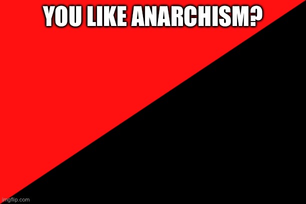 Ancom flag | YOU LIKE ANARCHISM? | image tagged in ancom flag | made w/ Imgflip meme maker