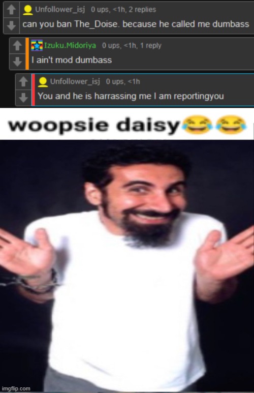 image tagged in serj tankian whoopsie daisy | made w/ Imgflip meme maker
