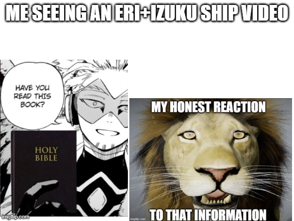 Seeing eri+Deku ship video | ME SEEING AN ERI+IZUKU SHIP VIDEO | image tagged in mha,deku,anime | made w/ Imgflip meme maker