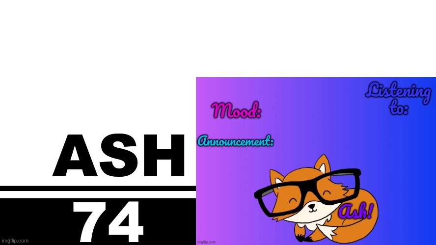 Smash Bros. Ultimate character card | ASH; 74 | image tagged in smash bros ultimate character card | made w/ Imgflip meme maker