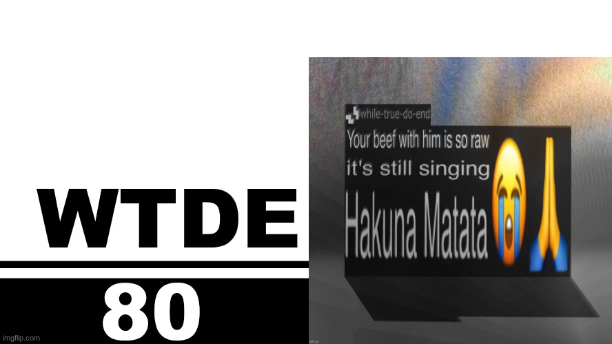 Smash Bros. Ultimate character card | WTDE; 80 | image tagged in smash bros ultimate character card | made w/ Imgflip meme maker