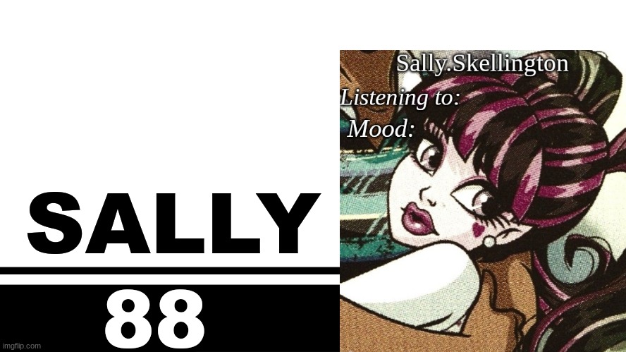 Smash Bros. Ultimate character card | SALLY; 88 | image tagged in smash bros ultimate character card | made w/ Imgflip meme maker