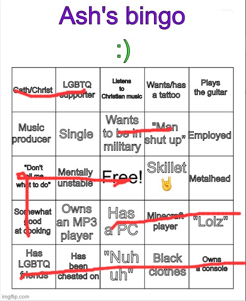 One bing | image tagged in ash's bingo | made w/ Imgflip meme maker