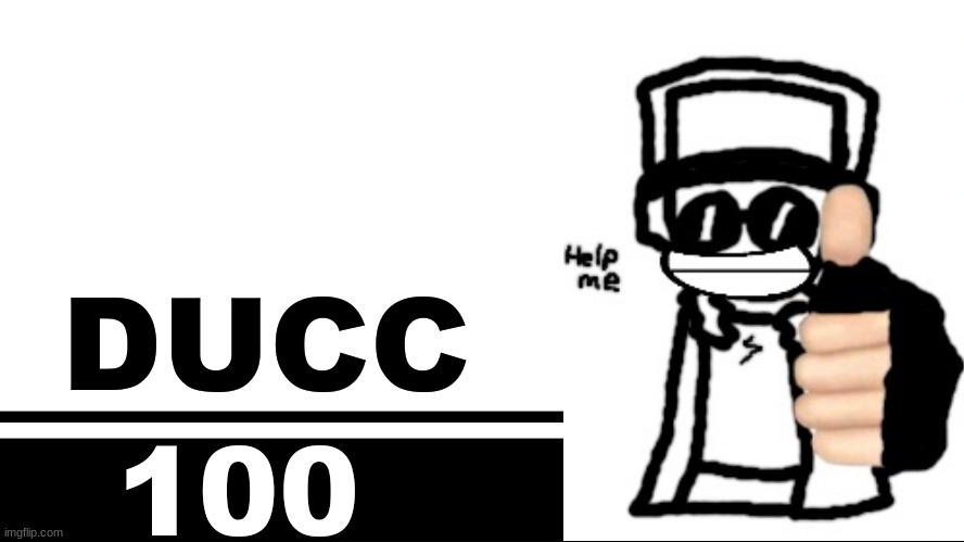Smash Bros. Ultimate character card | DUCC; 100 | image tagged in smash bros ultimate character card | made w/ Imgflip meme maker
