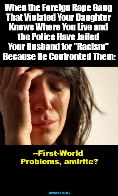 First-World Problems, amirite? | image tagged in antiwhite double standards,antiwhite narratives,white privilege,white supremacy,immigration invasion,first world problems | made w/ Imgflip meme maker