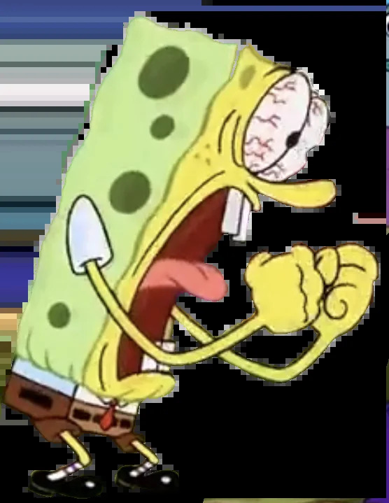 High Quality Spongebob yelling Blank Meme Template