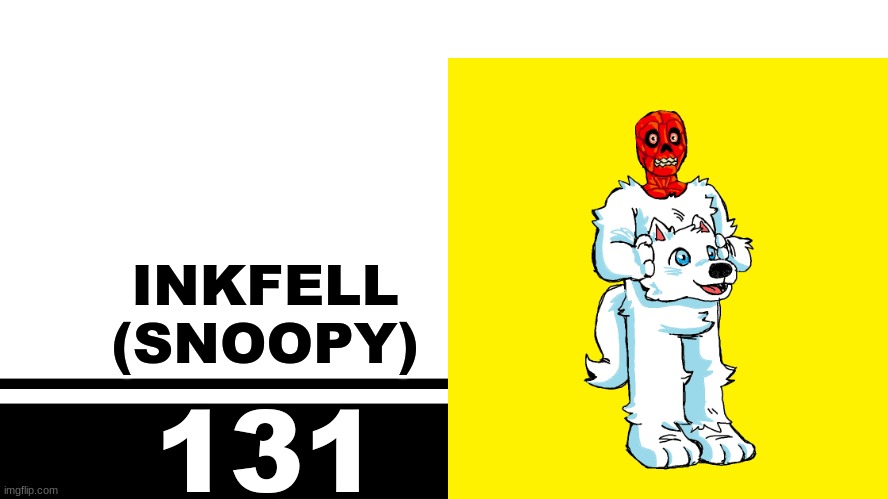 Smash Bros. Ultimate character card | INKFELL
(SNOOPY); 131 | image tagged in smash bros ultimate character card | made w/ Imgflip meme maker