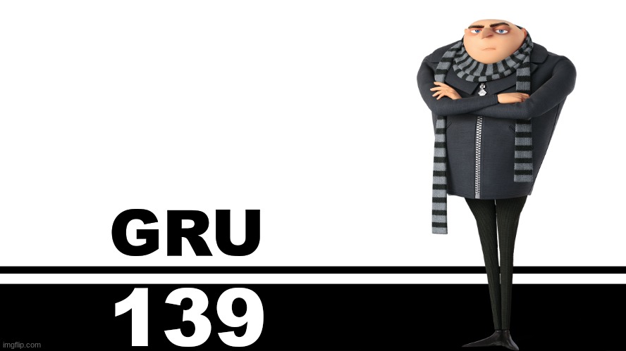 Smash Bros. Ultimate character card | GRU; 139 | image tagged in smash bros ultimate character card | made w/ Imgflip meme maker