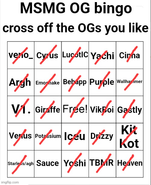 Do my bingo | image tagged in msmg og bingo | made w/ Imgflip meme maker