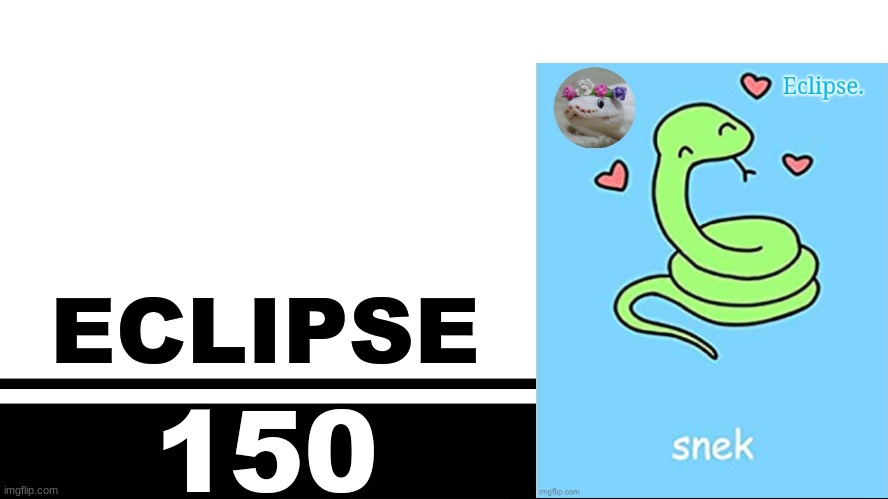 Smash Bros. Ultimate character card | ECLIPSE; 150 | image tagged in smash bros ultimate character card | made w/ Imgflip meme maker