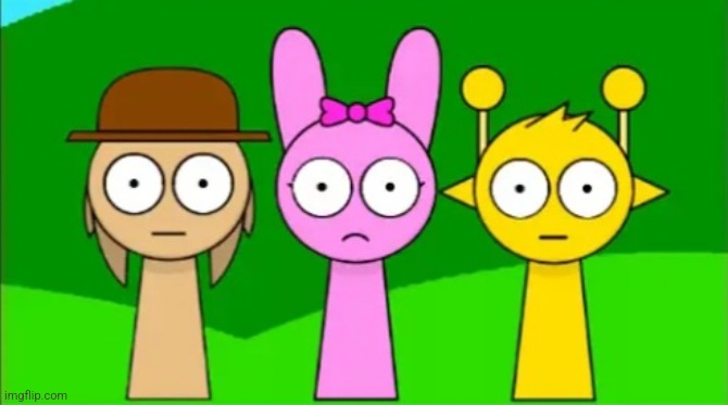 Tunner, Pinki, and Simon staring at you | image tagged in tunner pinki and simon staring at you | made w/ Imgflip meme maker