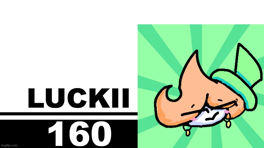 Smash Bros. Ultimate character card | LUCKII; 160 | image tagged in smash bros ultimate character card | made w/ Imgflip meme maker