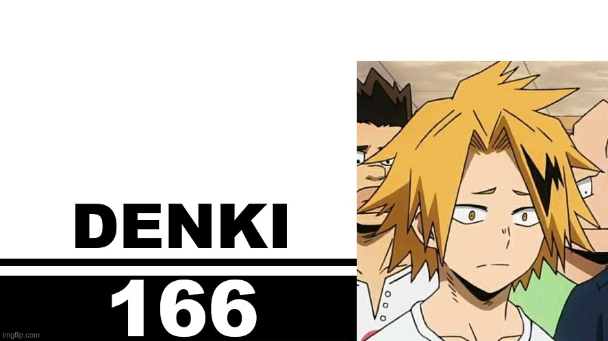 Smash Bros. Ultimate character card | DENKI; 166 | image tagged in smash bros ultimate character card | made w/ Imgflip meme maker
