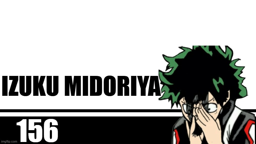 not really a hot take but idgac: people need to CHILL OUT that this man ain't gay | IZUKU MIDORIYA; 156 | image tagged in smash bros ultimate character card | made w/ Imgflip meme maker