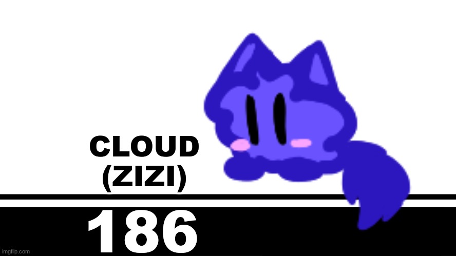Smash Bros. Ultimate character card | CLOUD
(ZIZI); 186 | image tagged in smash bros ultimate character card | made w/ Imgflip meme maker