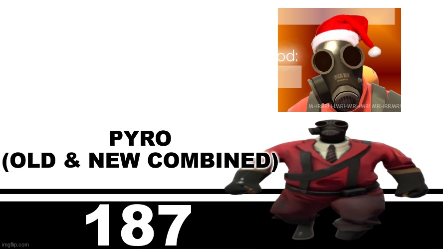 Smash Bros. Ultimate character card | PYRO
(OLD & NEW COMBINED); 187 | image tagged in smash bros ultimate character card | made w/ Imgflip meme maker