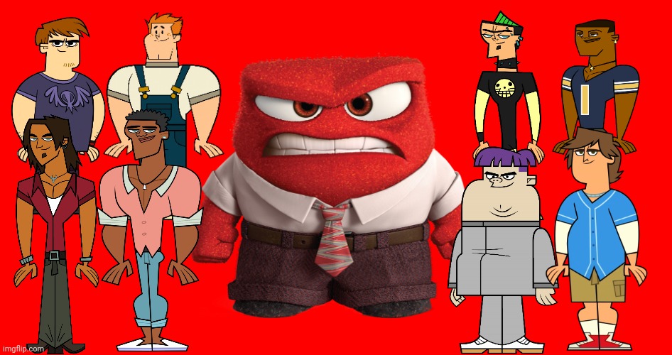 8 Boys as Anger | image tagged in anger,total drama,inside out,inside out anger | made w/ Imgflip meme maker