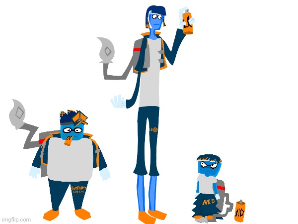 The size trio (he is not shaped like a 1x1 Lego piece!!!) | made w/ Imgflip meme maker
