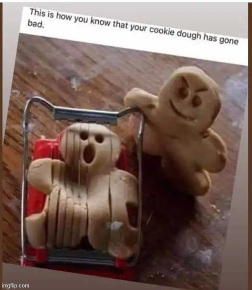 Cookie dough gone bad | image tagged in bad cookie dough | made w/ Imgflip meme maker