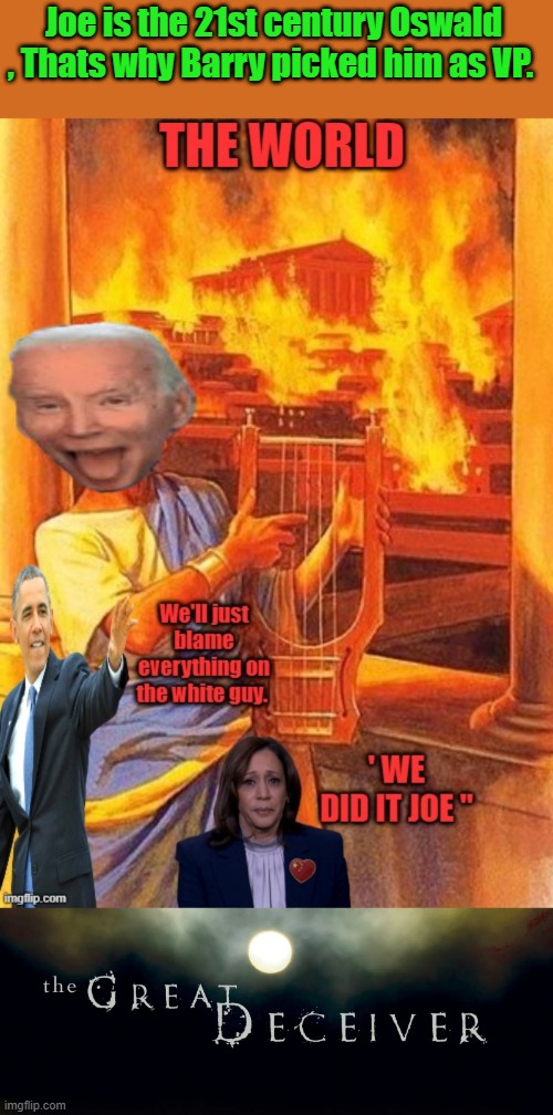 Hillary was suppose to have the honor, it was her turn. Trump screwed that up. TDS was engaged.Just my opinion of course.. | Joe is the 21st century Oswald , Thats why Barry picked him as VP. | made w/ Imgflip meme maker
