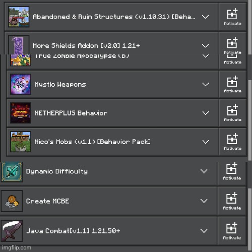 All mods that gonna be used | made w/ Imgflip meme maker