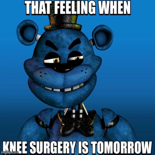 image tagged in knee surgery,blue grinch | made w/ Imgflip meme maker