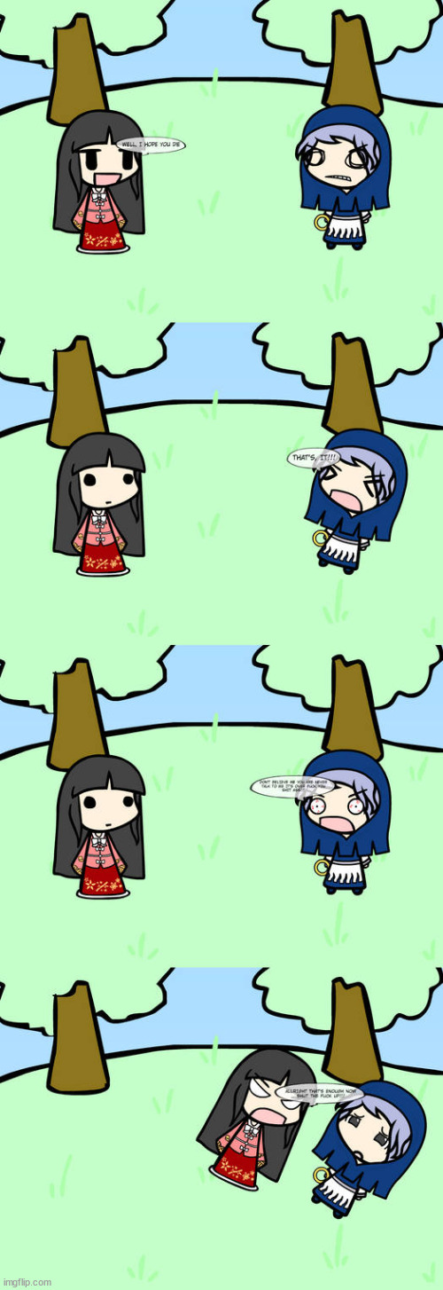 Kaguya and Ichrin comic | image tagged in touhou,memes | made w/ Imgflip meme maker