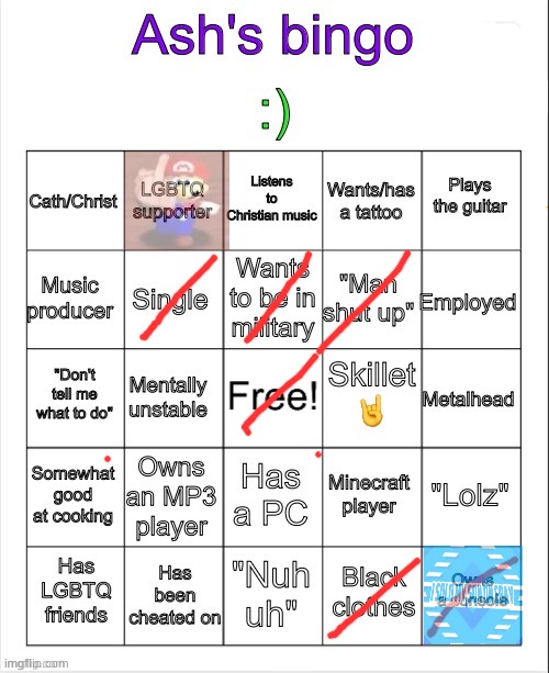 Ash's bingo | image tagged in ash's bingo | made w/ Imgflip meme maker