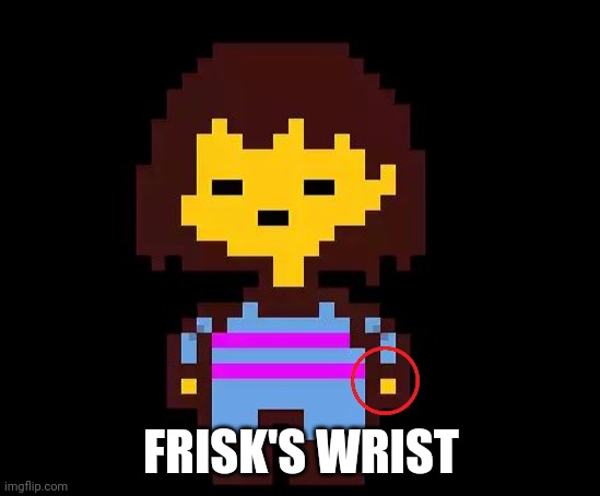 Undertale Frisk | FRISK'S WRIST | image tagged in undertale frisk | made w/ Imgflip meme maker