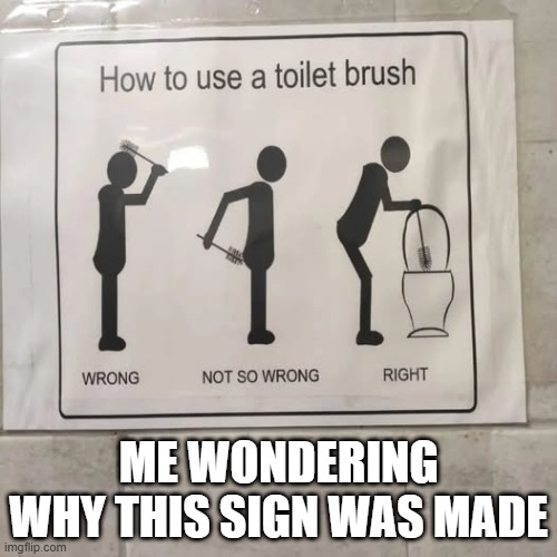 Brush Sign | ME WONDERING WHY THIS SIGN WAS MADE | image tagged in funny,memes | made w/ Imgflip meme maker