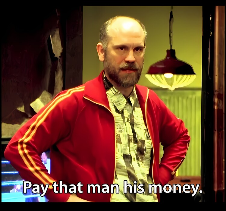 Pay That man his money Blank Meme Template