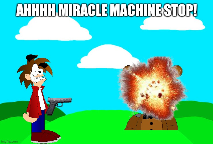 Miracle machine | AHHHH MIRACLE MACHINE STOP! | image tagged in incredibox sprunki background | made w/ Imgflip meme maker