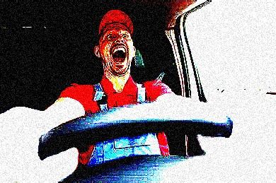 Deepfried Crazy Driver Blank Meme Template