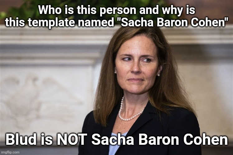 Sacha Baron Cohen | Who is this person and why is this template named "Sacha Baron Cohen"; Blud is NOT Sacha Baron Cohen | image tagged in sacha baron cohen | made w/ Imgflip meme maker