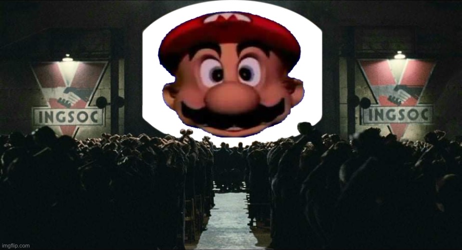 don’t question it | image tagged in literally 1984,mario | made w/ Imgflip meme maker