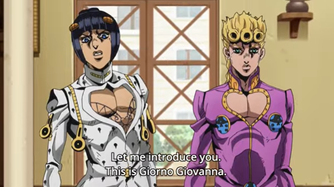 Let me introduce you. This is Giorno Giovanna. Blank Meme Template