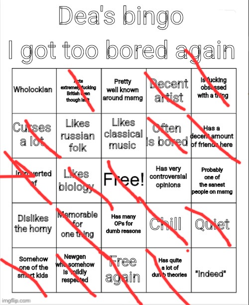 Dea's bingo | image tagged in dea's bingo | made w/ Imgflip meme maker