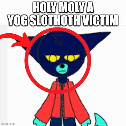 Anton Kit | HOLY MOLY A YOG SLOTHOTH VICTIM | image tagged in anton kit | made w/ Imgflip meme maker