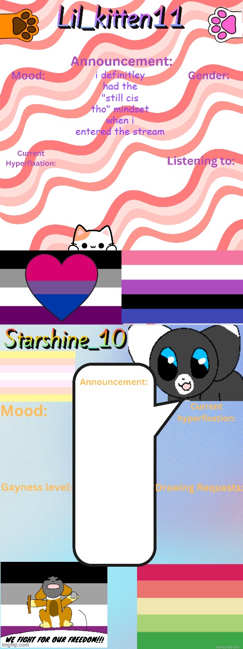 Lil_kitten11 and Starshine_10 updated temp | i definitley had the "still cis tho" mindset when i entered the stream | image tagged in lil_kitten11 and starshine_10 updated temp | made w/ Imgflip meme maker