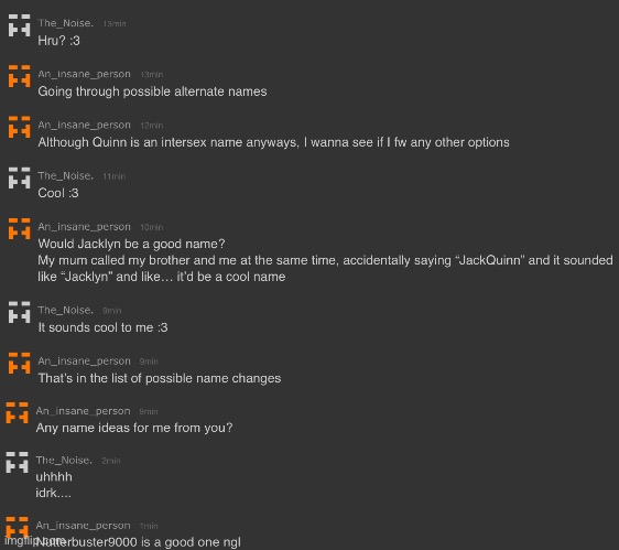 A lil convo on alternate names | made w/ Imgflip meme maker