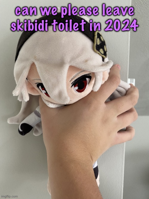 Nobleranger’s nightmare | can we please leave skibidi toilet in 2024 | image tagged in nobleranger s nightmare,cinnabox announcement | made w/ Imgflip meme maker