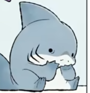 Jeff the landshark concerned Blank Meme Template