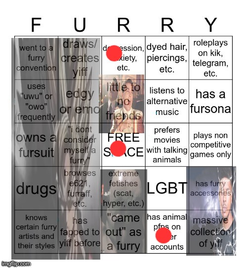 Doing the stupid furry bingo shit | image tagged in furry bingo v2 | made w/ Imgflip meme maker