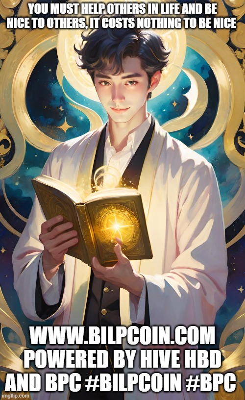 YOU MUST HELP OTHERS IN LIFE AND BE NICE TO OTHERS, IT COSTS NOTHING TO BE NICE; WWW.BILPCOIN.COM POWERED BY HIVE HBD AND BPC #BILPCOIN #BPC | made w/ Imgflip meme maker