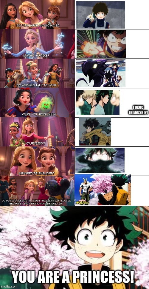 DEKU IS A PRINCESS!! | image tagged in mha,princess,deku | made w/ Imgflip meme maker