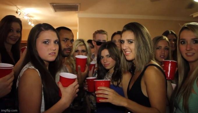 people at party staring at you | image tagged in people at party staring at you | made w/ Imgflip meme maker