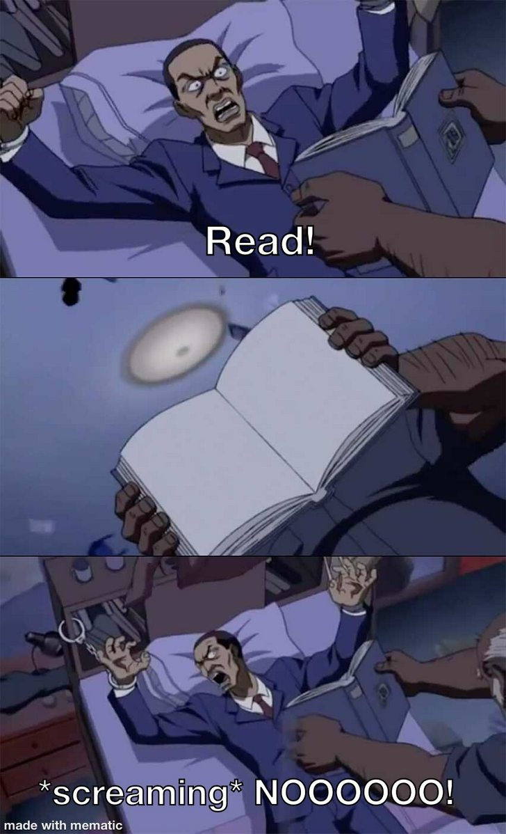 Boondocks Read clean Blank Meme Template